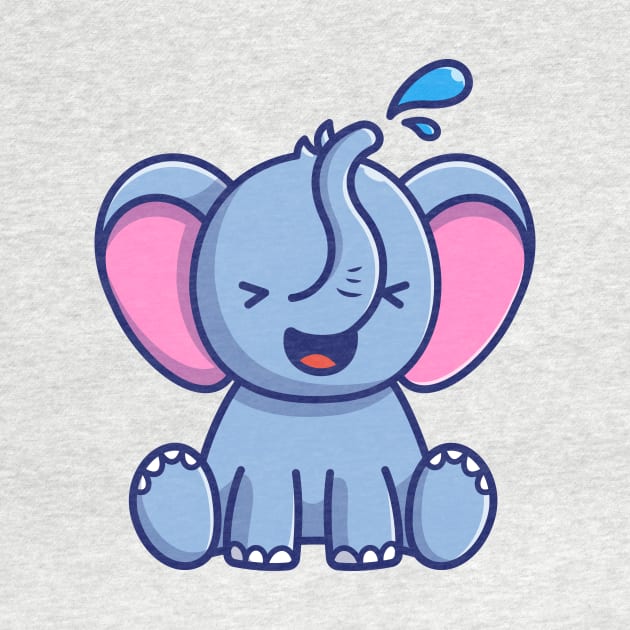 Cute Elephant Play Water Cartoon by Catalyst Labs